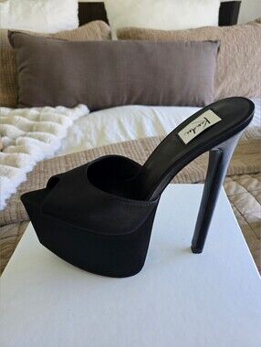 Kandee Eclipse Platform Mules Brand New Size 6/36 As Seen On Sabrina Carpenter